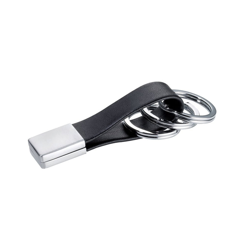 TROIKA Keychains & Keyrings - Multiple Premium Materials leather metal loop design