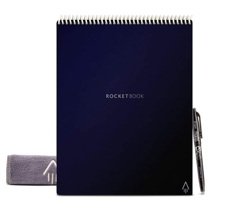 Rocketbook Flip: Galaxy's 1st Ambidextrous Reusable Notepad in midnight blue