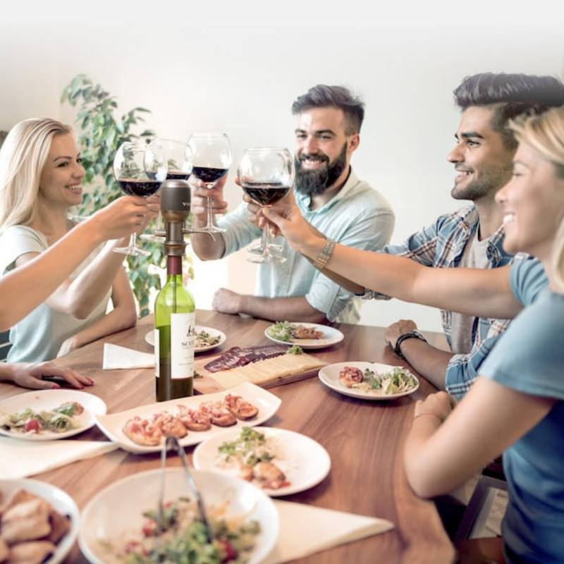 Vinaera Pro Instant Adjustable Electronic Wine Aerator perfect for parties for immediately aeration