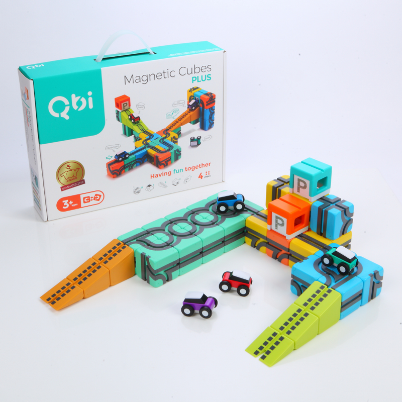 Qbitoy Magnetic Cubes - Unleash Your Child's Creativity with Qbitoy Plus (39pcs)