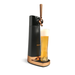 Fizzics DraftPour – Portable and Fresh Beer Nitro-Style with tall glass of beer