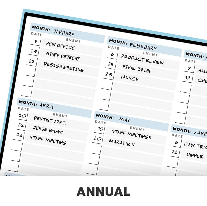  Rocketbook Panda Planner - Reusable & Cloud-Connected annual monthly overview planner