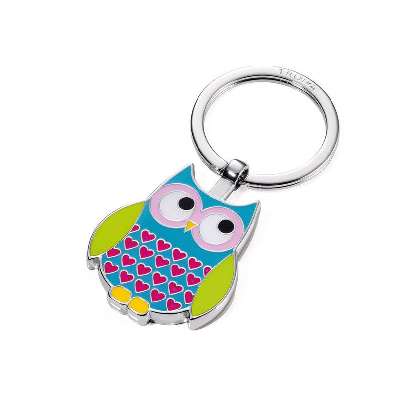 TROIKA Keychains & Keyrings - Multiple Premium Materials colorful owl design