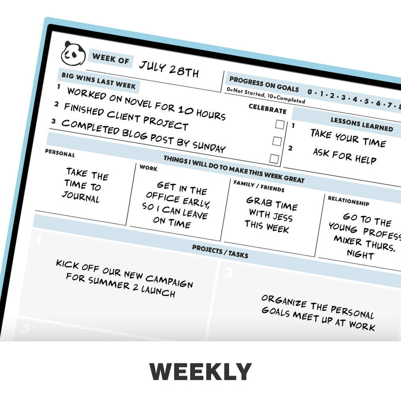  Rocketbook Panda Planner - Reusable & Cloud-Connected weekly planner